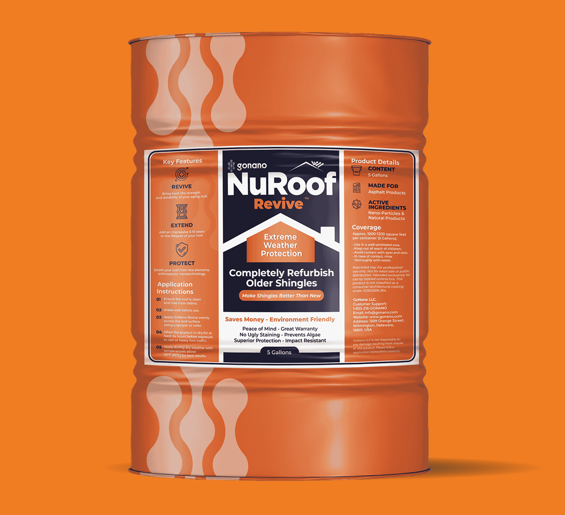 Exterior refurbishing product in orange drum